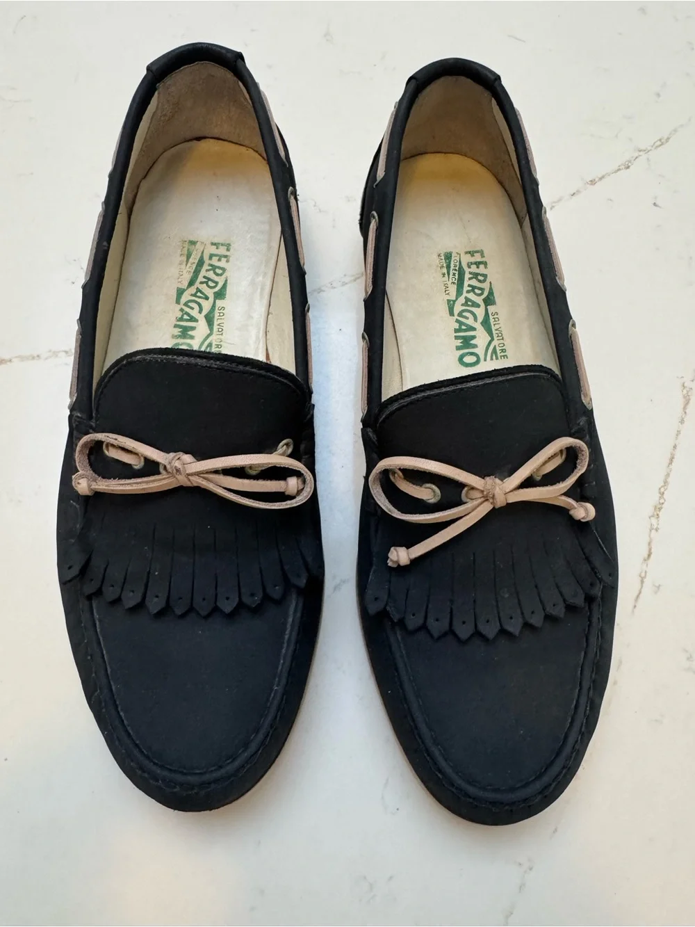 Salvatore Ferragamo kiltie fringe boat loafers
